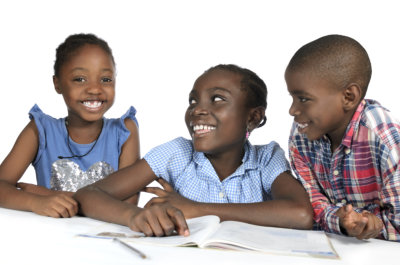 three african children smiling